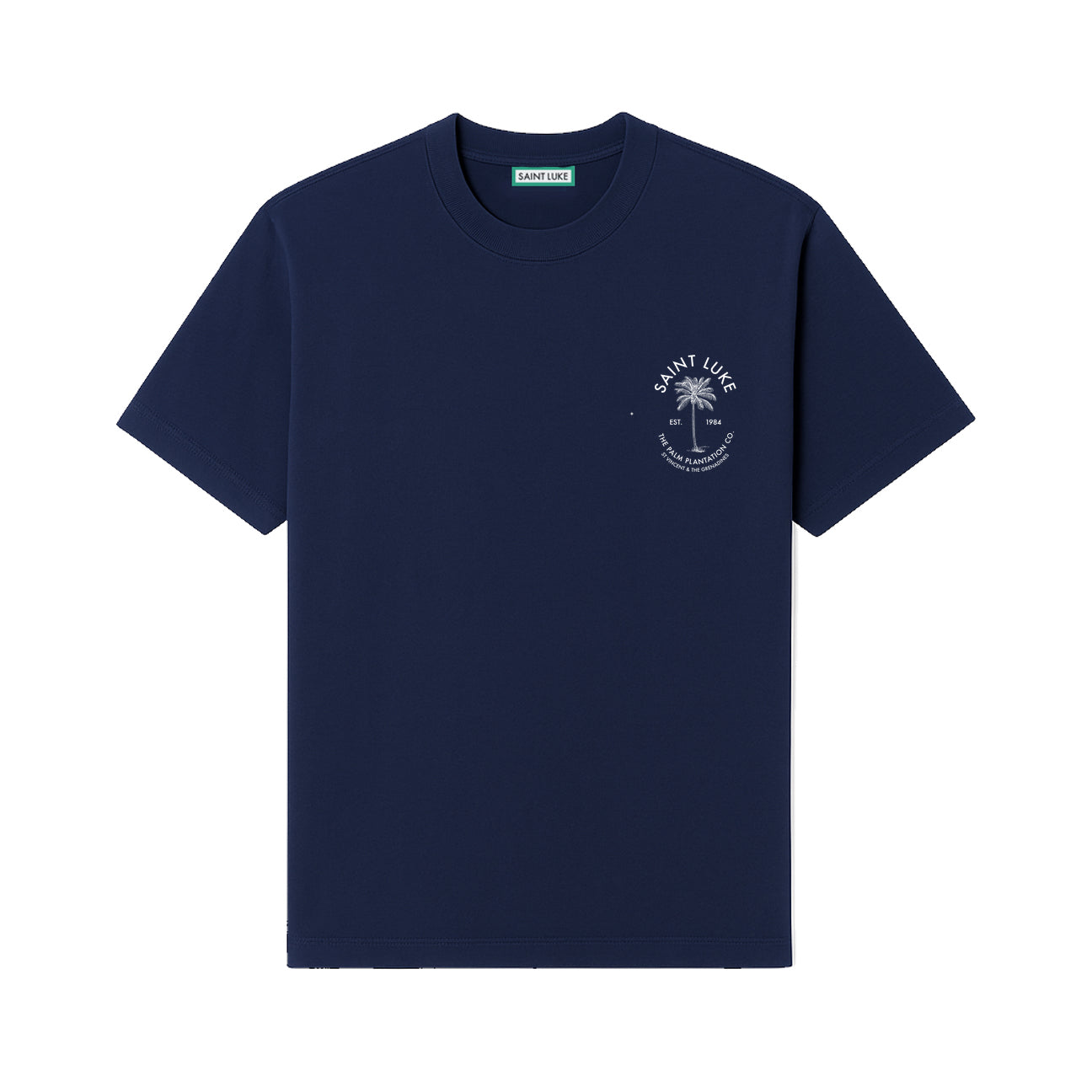 Saint Luke Palm Plantation Co. T-Shirt in Navy