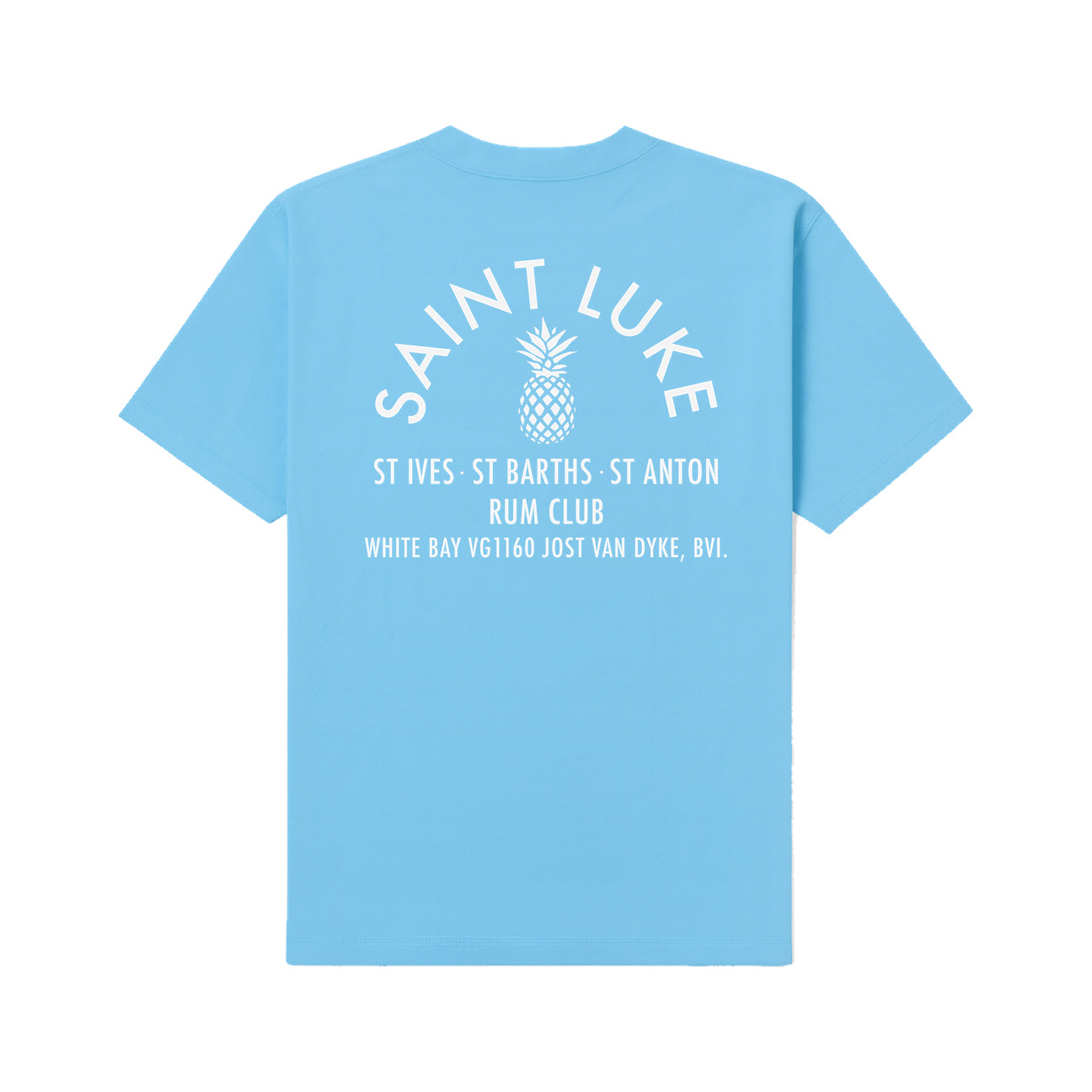 Saint Luke Rum Club T-Shirt in Bleached Out Blue