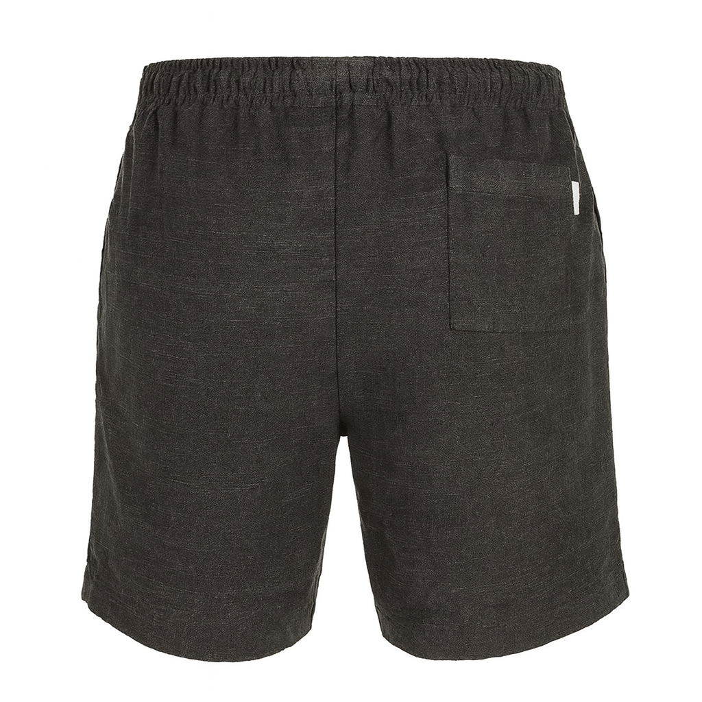 Saint Luke Black Stone Washed Cotton Shorts