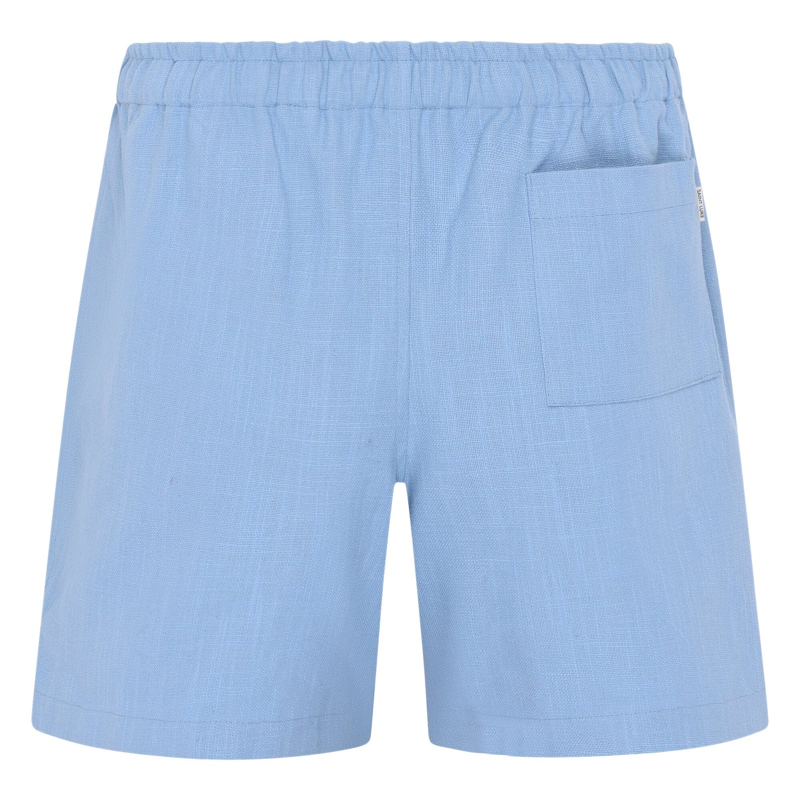 Saint Luke Linen Drawstring Shorts in Glacier Blue