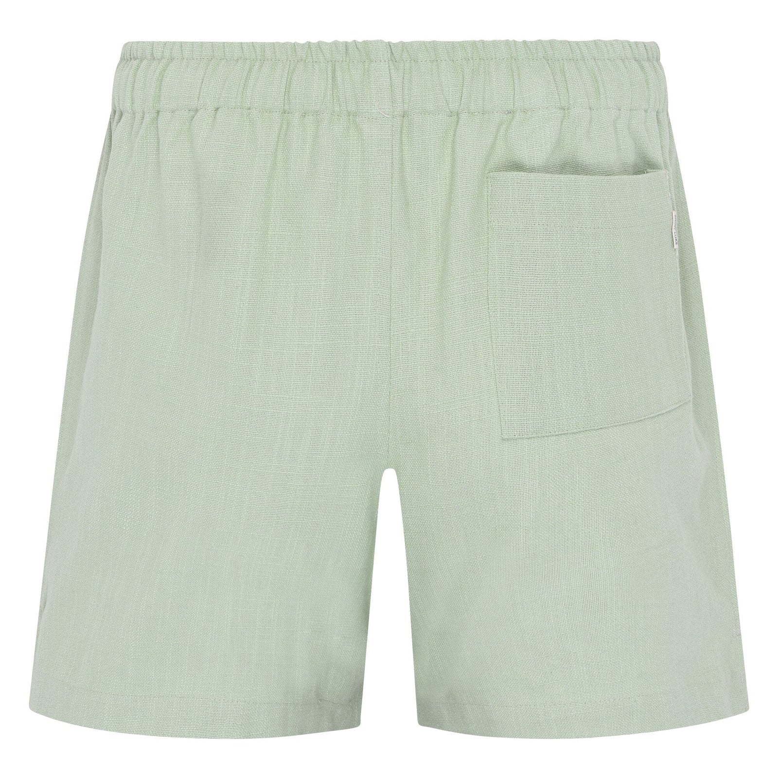Saint Luke Linen Drawstring Shorts in Laurel Green