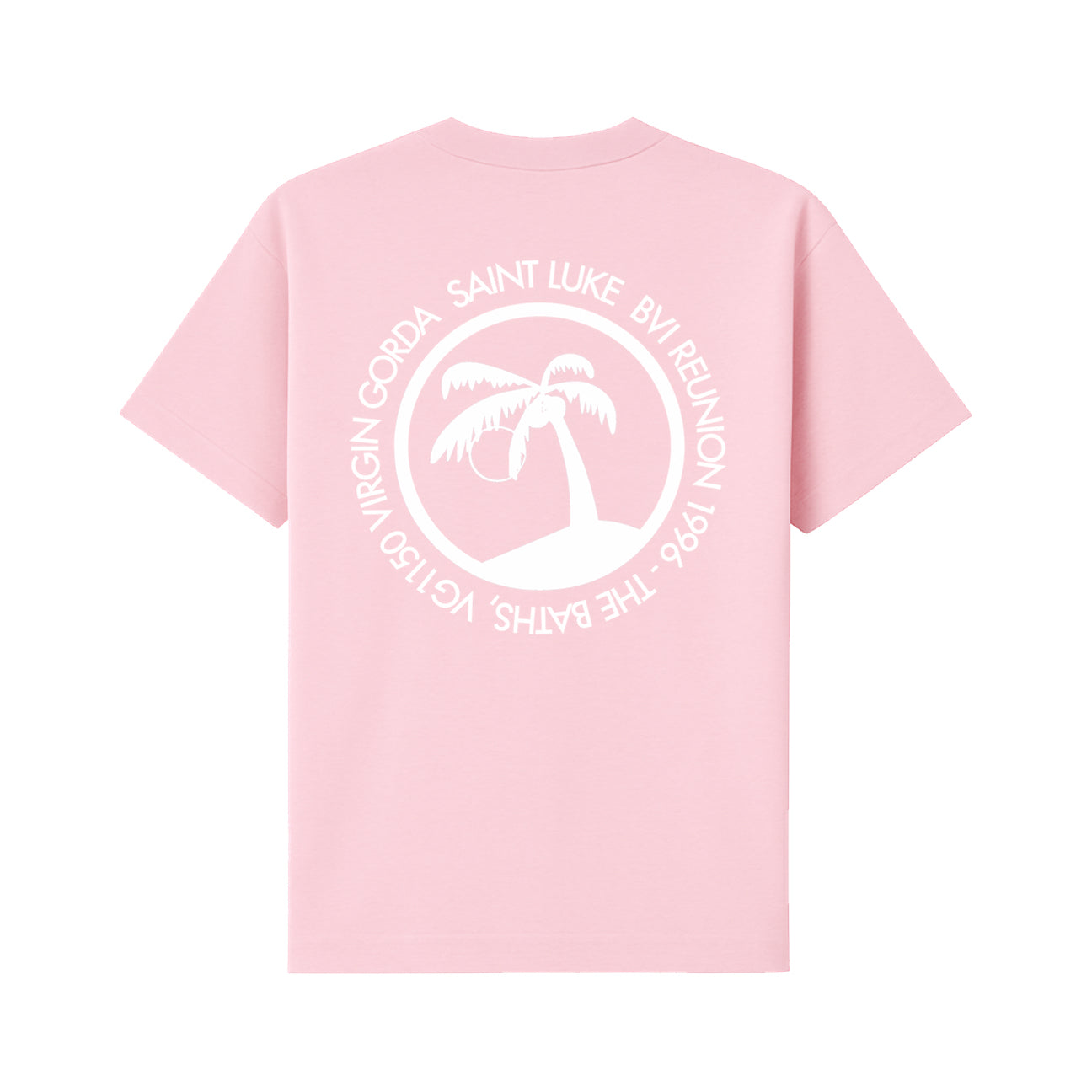 Saint Luke BVI Reunion T-Shirt in Sun Bleached Pink