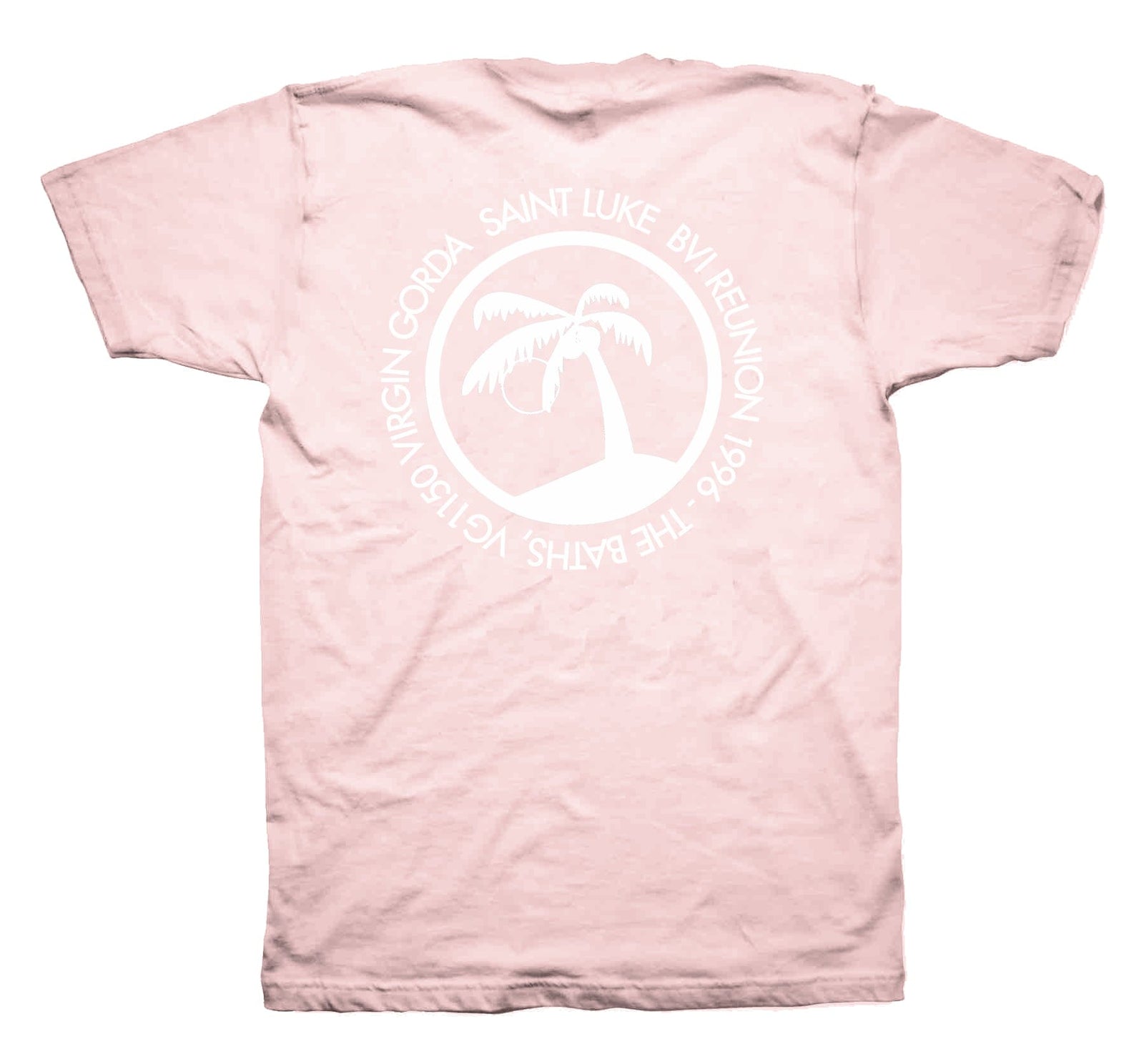 Saint Luke BVI Reunion T-Shirt in Sun Bleached Pink