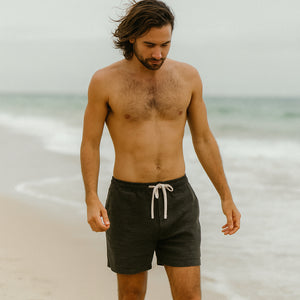 Saint Luke Black Stone Washed Cotton Shorts