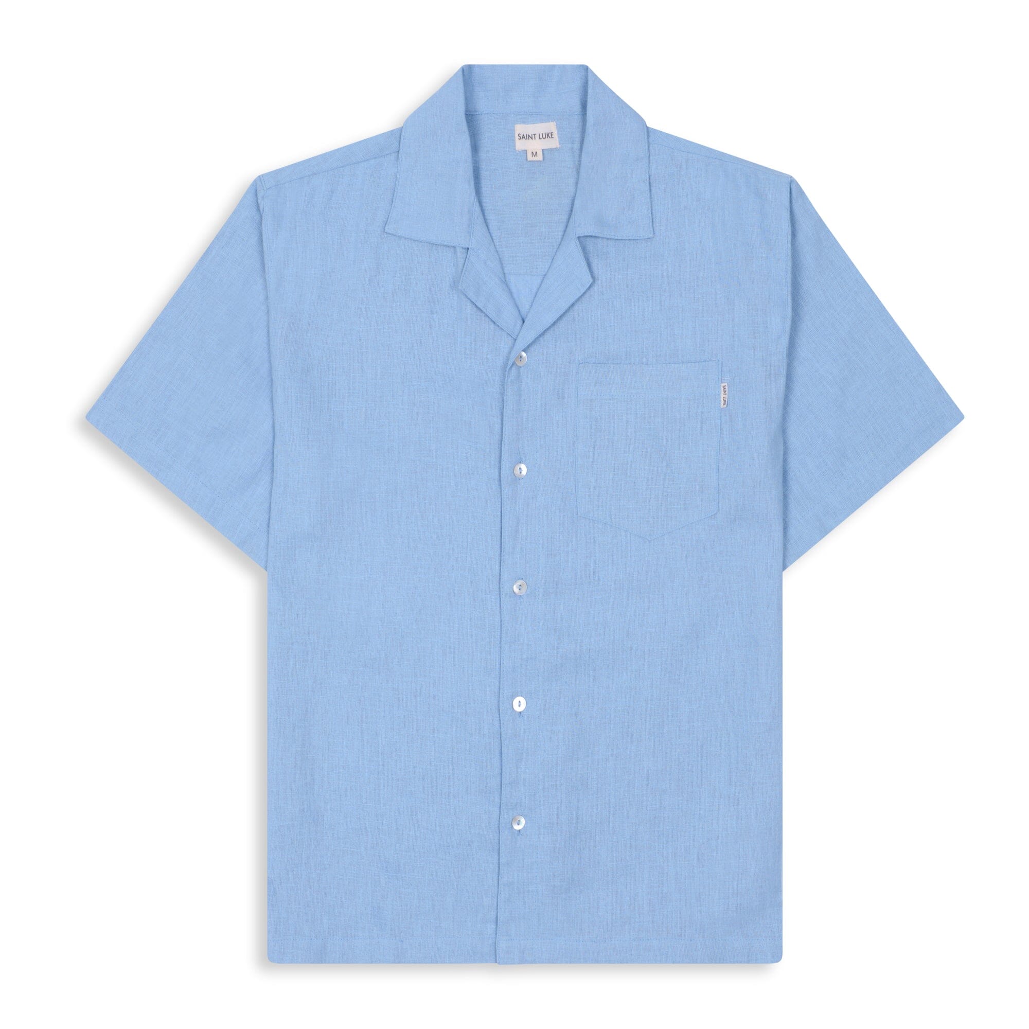 Saint Luke Bequia Linen Shirt in Glacier Blue