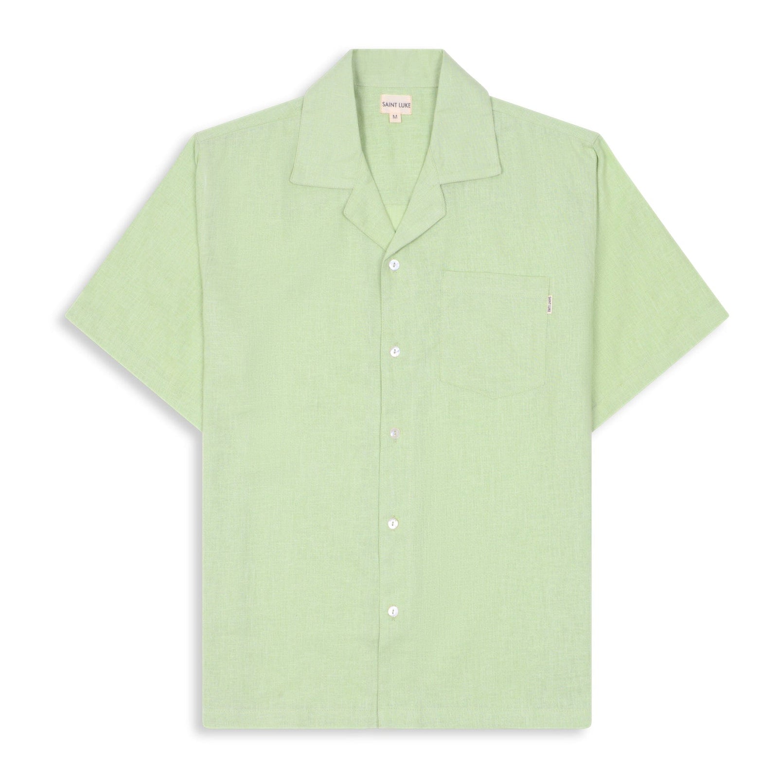 Saint Luke Bequia Linen Shirt in Laurel Green