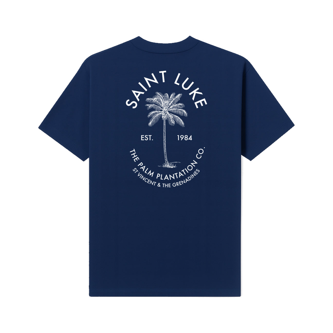 Saint Luke Palm Plantation Co. T-Shirt in Navy
