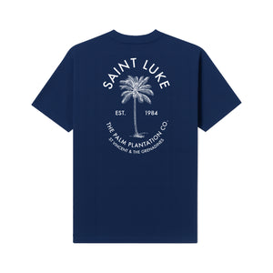Saint Luke Palm Plantation Co. T-Shirt in Navy