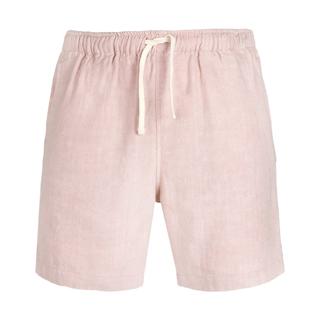 Saint Luke Pink Linen Drawstring Shorts