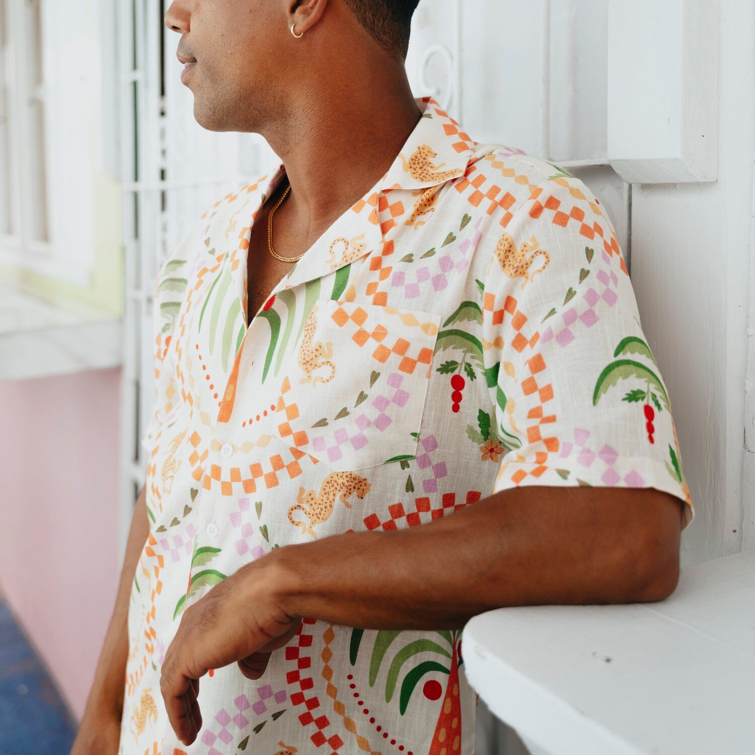 Saint Luke Tropical Madness Cotton Shirt