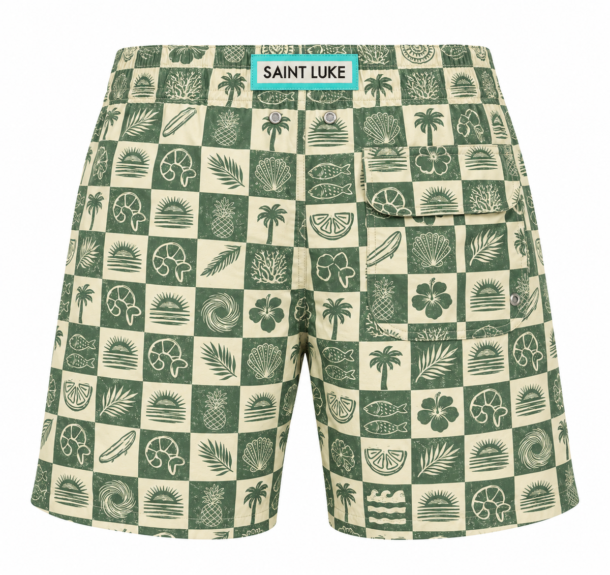 Block Party Swim Shorts – back view