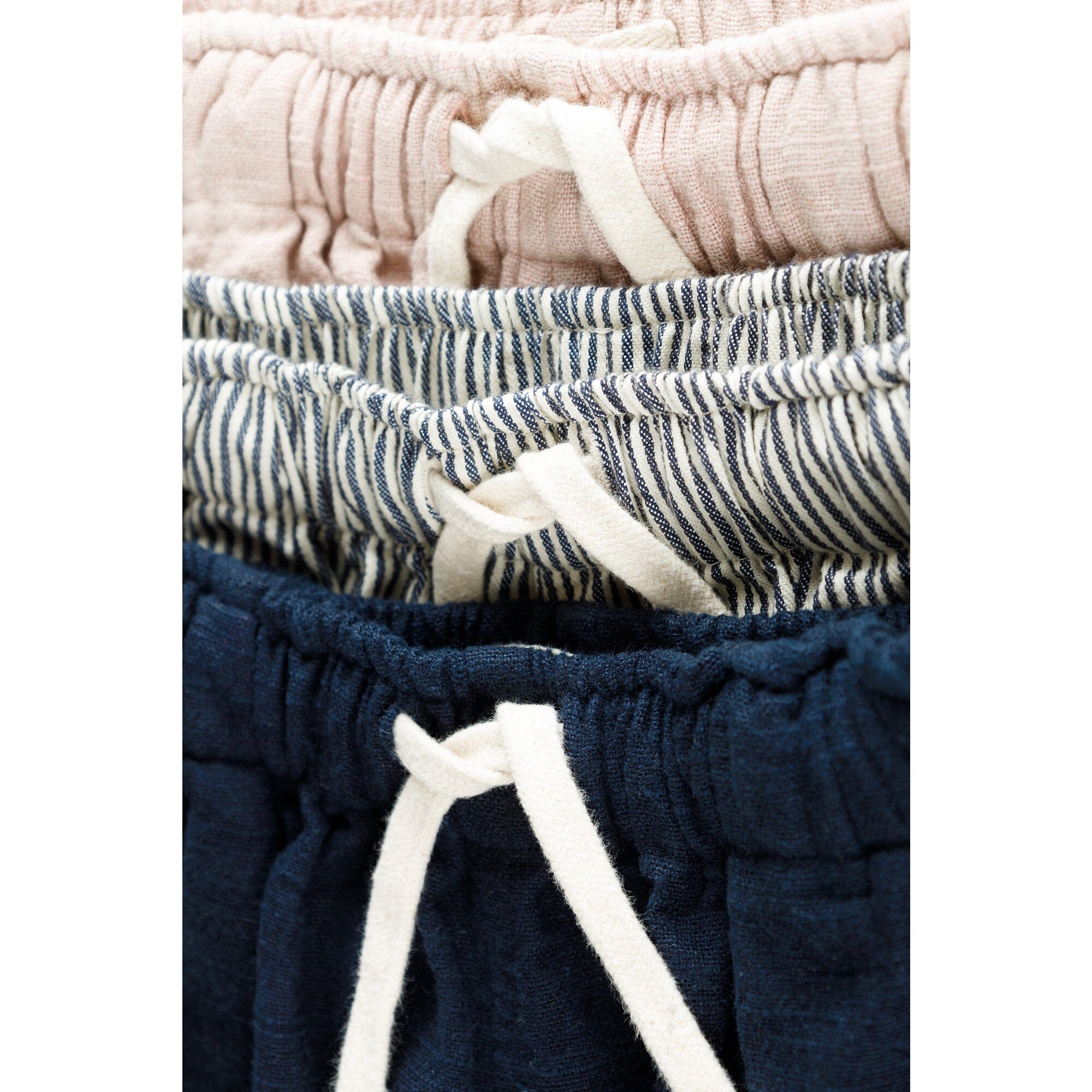Navy Cotton Drawstring Shorts