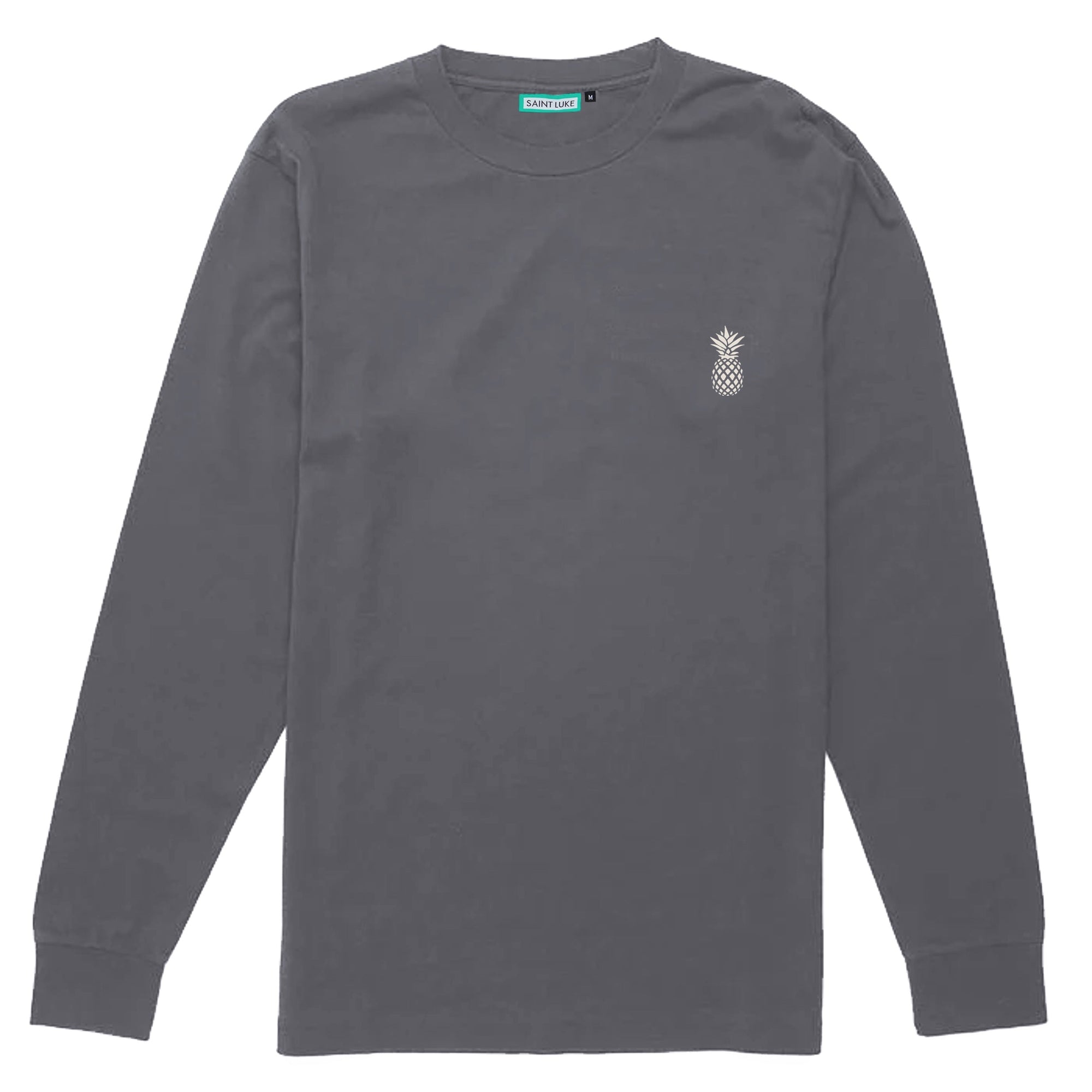 Saint Luke Long Sleeved Rum Club T-Shirt in Charcoal