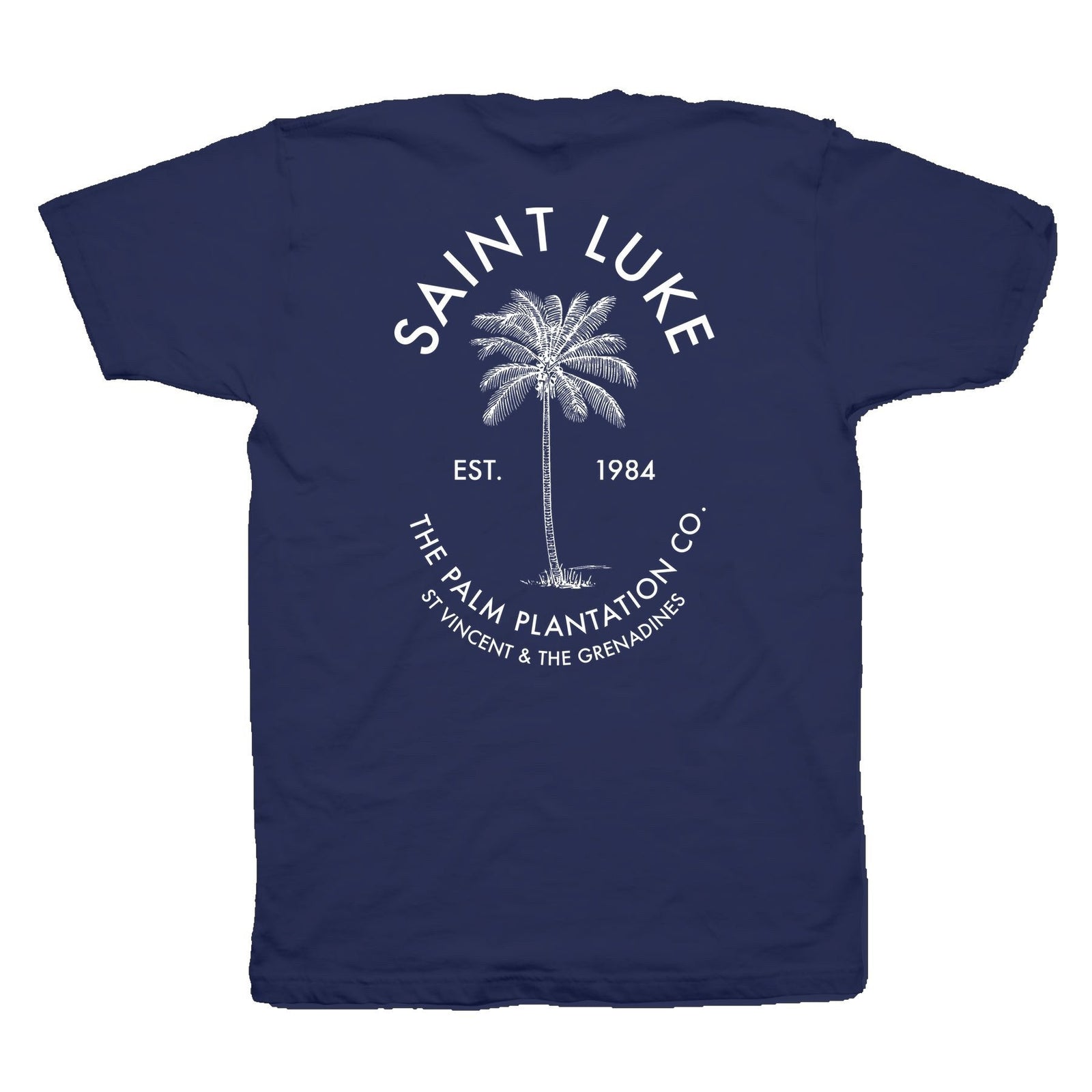 Saint Luke Palm Plantation Co. T-Shirt in Navy